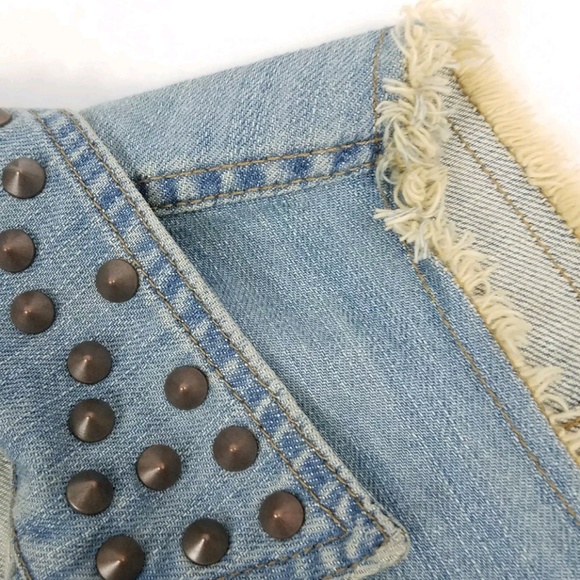 Rock & Republic Womens Jean Vest Jacket Sze M Guns - Picture 5 of 8